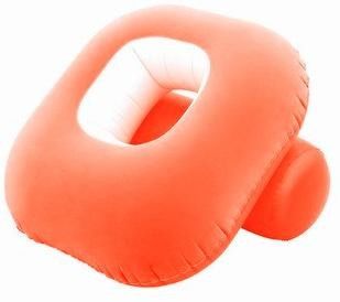 Portable Orange Inflatable Sofa Chair Flacked For Beach