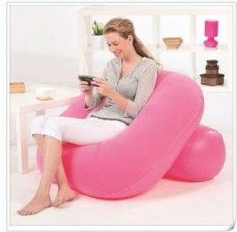 Pink Portable Inflatable Sofa Chair For Outdoor Or Indoor