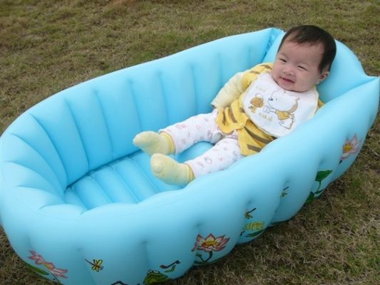 0.25mm PVC Inflatable Swimming Pools , Plastic Infant Baby Bathtub
