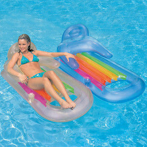 Durable Inflatable Air Mattress For Adults , Plastic Beach Lounge