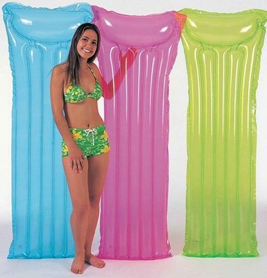 Promotional Transparent Pvc Inflatable Air Mattress With Custom Logo For Beach