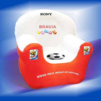 Comfortable PVC Inflatable Sofa Chair Sofa For Temporary Seating