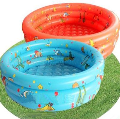 0.28mm PVC Kids Inflatable Swimming Pools Round With Red Color