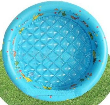 0.28mm PVC Kids Inflatable Swimming Pools Round With Red Color