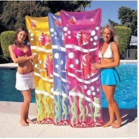 Promotional Transparent Pvc Inflatable Air Mattress With Custom Logo For Beach