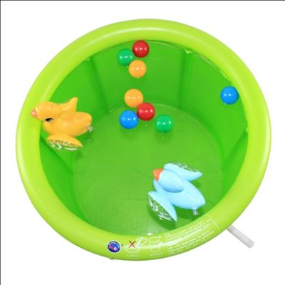 Inside Inflatable Swimming Pools , Green Portable Tarpaulin Swim Pool