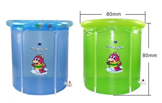 Inside Inflatable Swimming Pools , Green Portable Tarpaulin Swim Pool