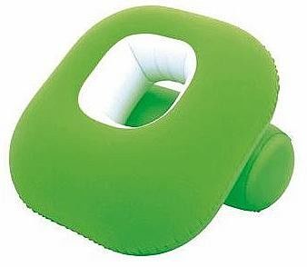 Portable Orange Inflatable Sofa Chair Flacked For Beach