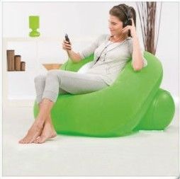 Pink Portable Inflatable Sofa Chair For Outdoor Or Indoor