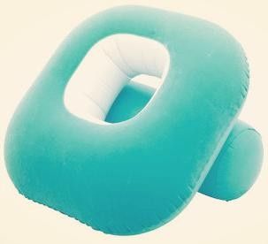 Green Durable Inflatable Sofa Chair , Inflatable Captains Chair For Kids