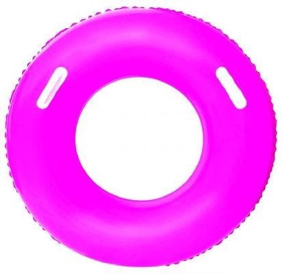 Plastic Inflatable Swimming Rings With Handle , Water Ring For Beach