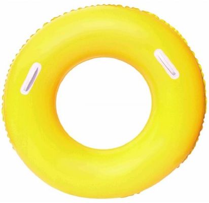 Plastic Inflatable Swimming Rings With Handle , Water Ring For Beach
