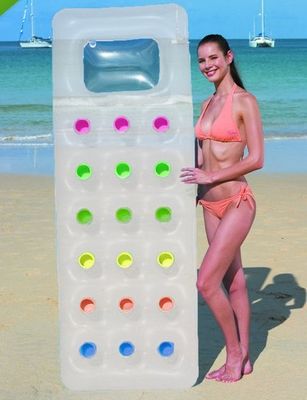 Blow Up Inflatable Air Mattress 0.18mm Pvc For Beach And Pools