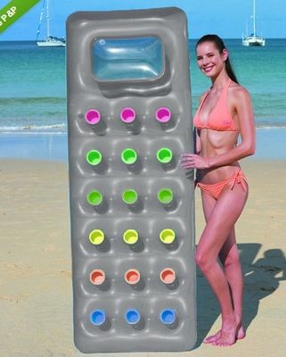 Blow Up Inflatable Air Mattress 0.18mm Pvc For Beach And Pools