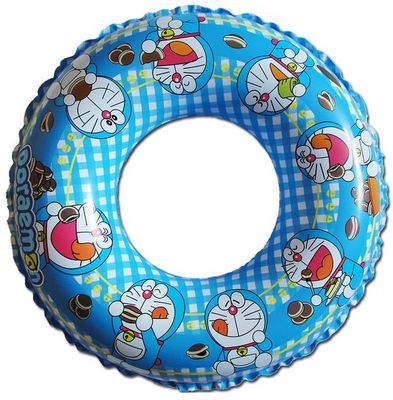 Cute Cartoon Inflatable Swimming Rings Round Shape For Children