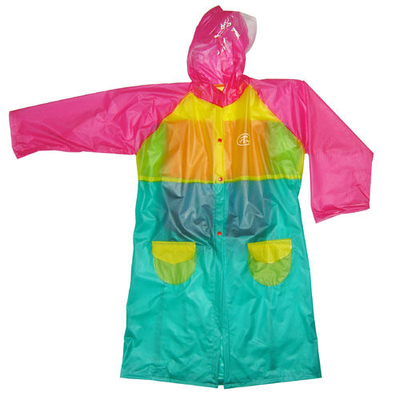 Симпатичный плащ Pvc дам с клобуком, Rainwear Eco содружественным